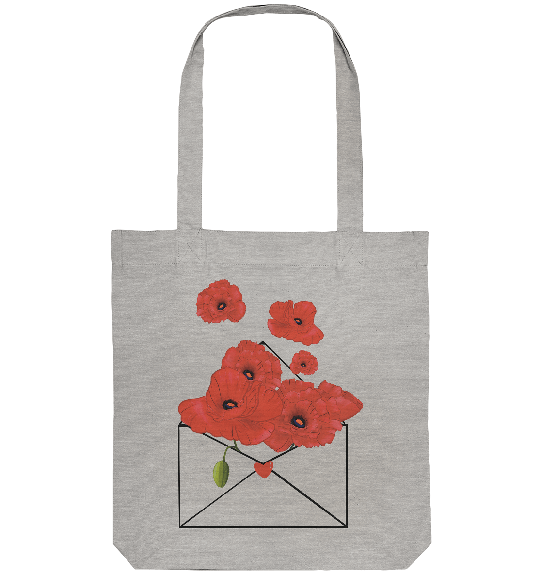 Tote-Bag Jutebeutel mit Mohnblumen