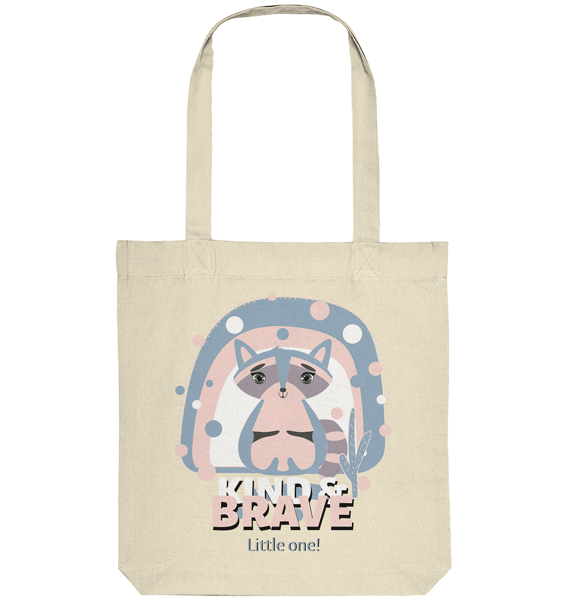 Waschbär Stofftasche Tote-Bag in natur mit Racoon Print