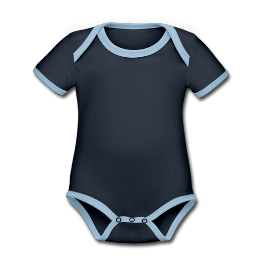 Baby Body Personaliesierbar - navy/sky