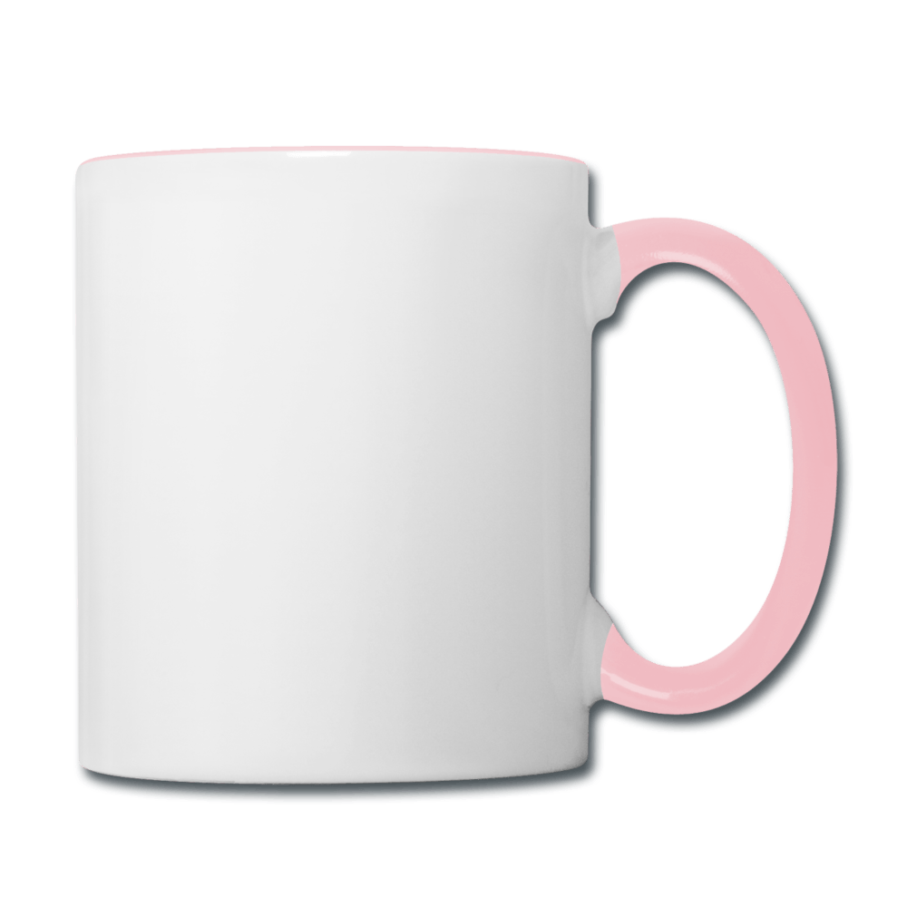 Zweifarbige Tasse Personalisierbar - Weiß/Pink