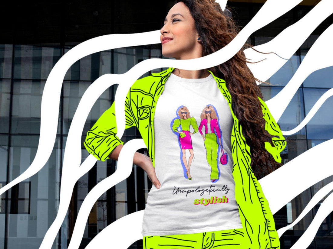  Neonfarben: ein Statement für die Saison Shirt von BLOOMINIC mit neon Design