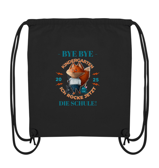 Bye Bye Kindergarten Einschulung 2025 Turnbeutel mit Fuchs