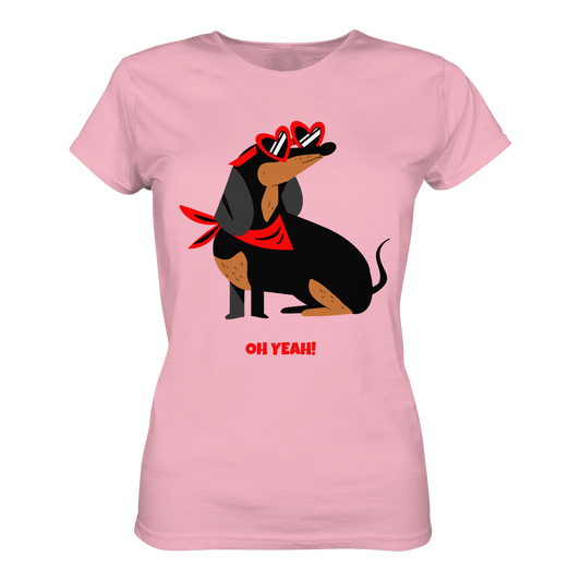 Damen T-Shirt mit Dachs Hund