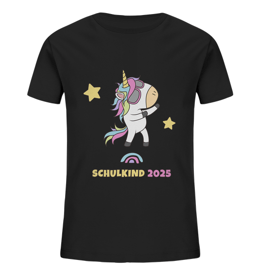 Einhorn-Schulkind-2025-T-Shirt-fuer-die-Einschulung-in-schwarz