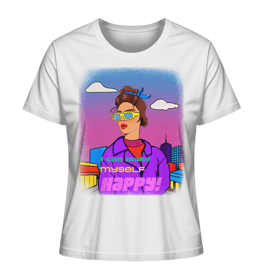 I can make myself Happy Damen T-Shirt in weiss