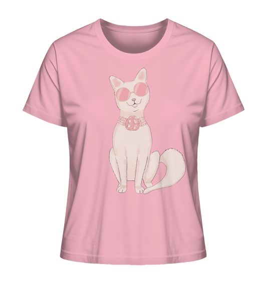 Katze Damen T-Shirt mit Fashion Katze