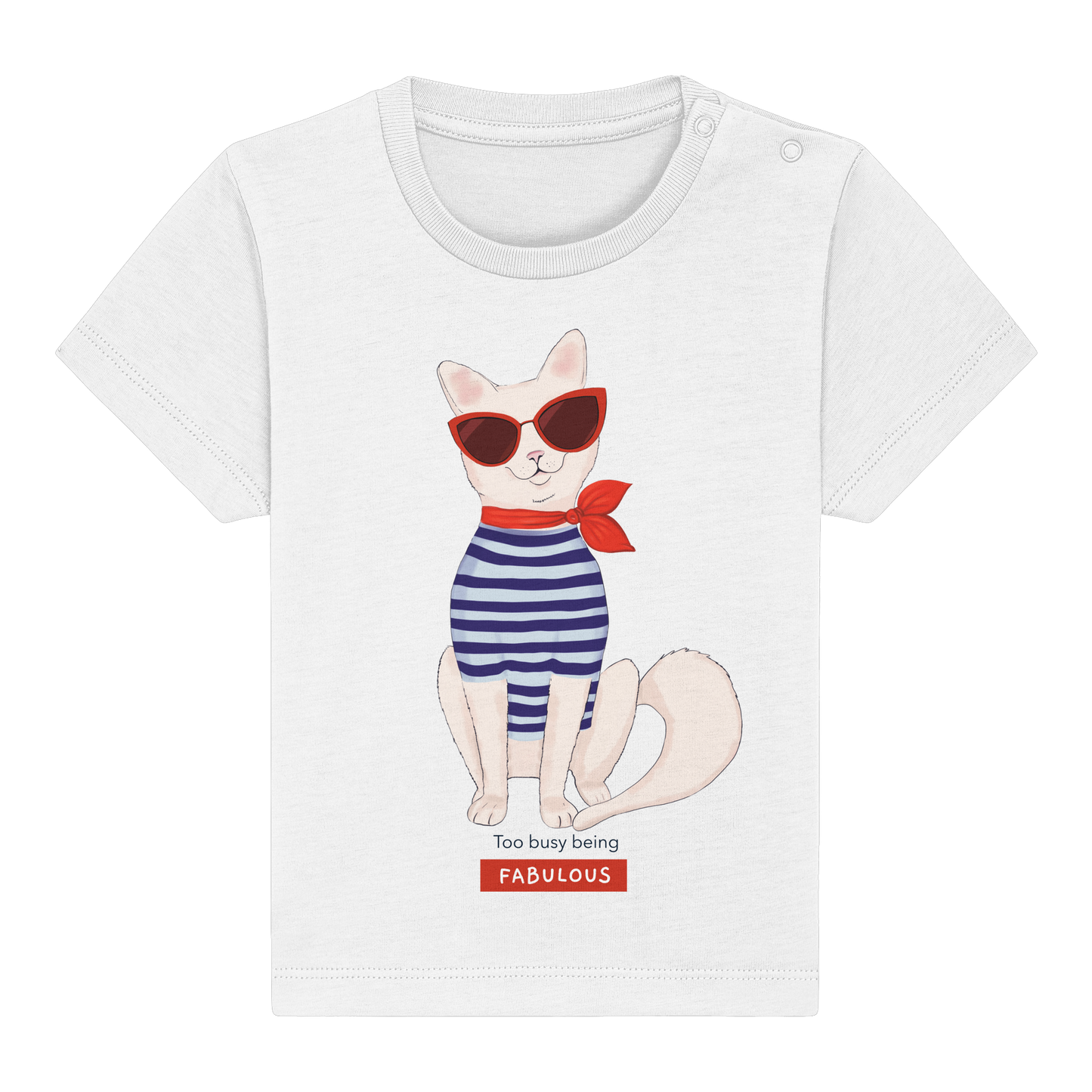 Baby T-Shirt mit Katze