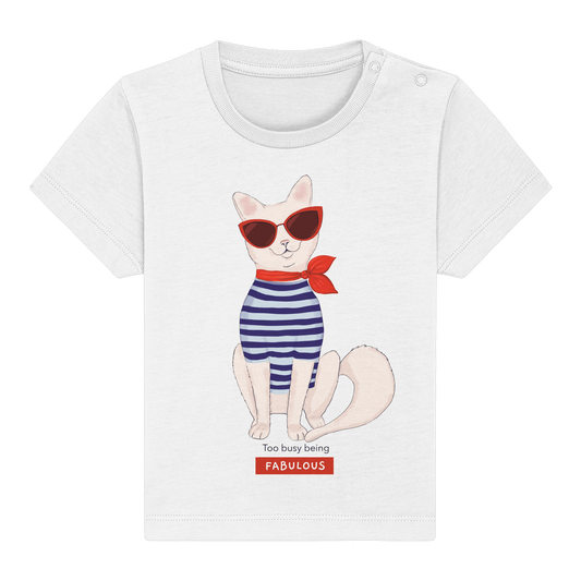 Baby T-Shirt mit Katze