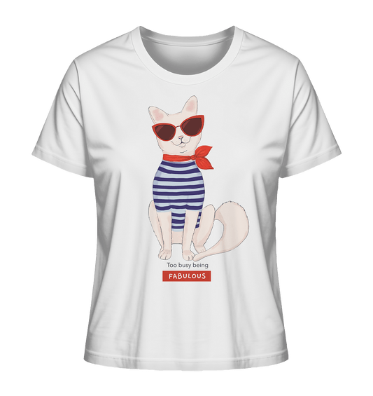 Damen T-Shirt mit Katzen Print Maritime