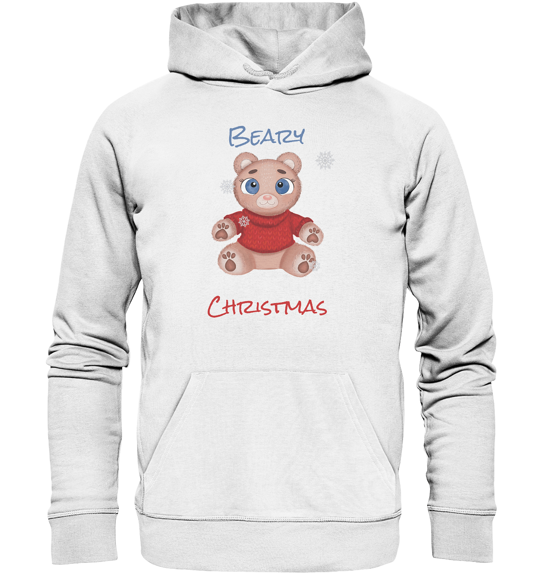 Beary Christmas Kapuzenpullover in weiß