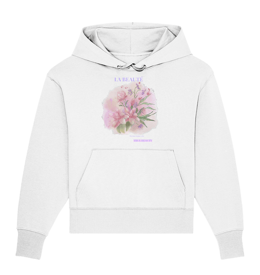 Oversize Kapuzenpullover mit handgezeichneten Watercolor Art Design, exklusiva Künstlermotive auf Textilien von Bloominic