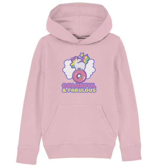 Einhorn Hoodie Kinder in rosa mit bunten Einhorn Print BLOOMINIC