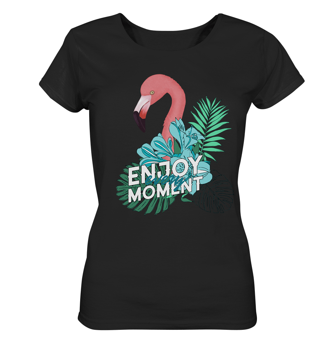 Damen T-Shirt Flamingo "Enjoy every moment"
