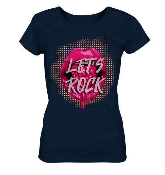 Lets-Rock-sexy-Lips-Pop-T-Shirt-in-navy-mit-Lippen