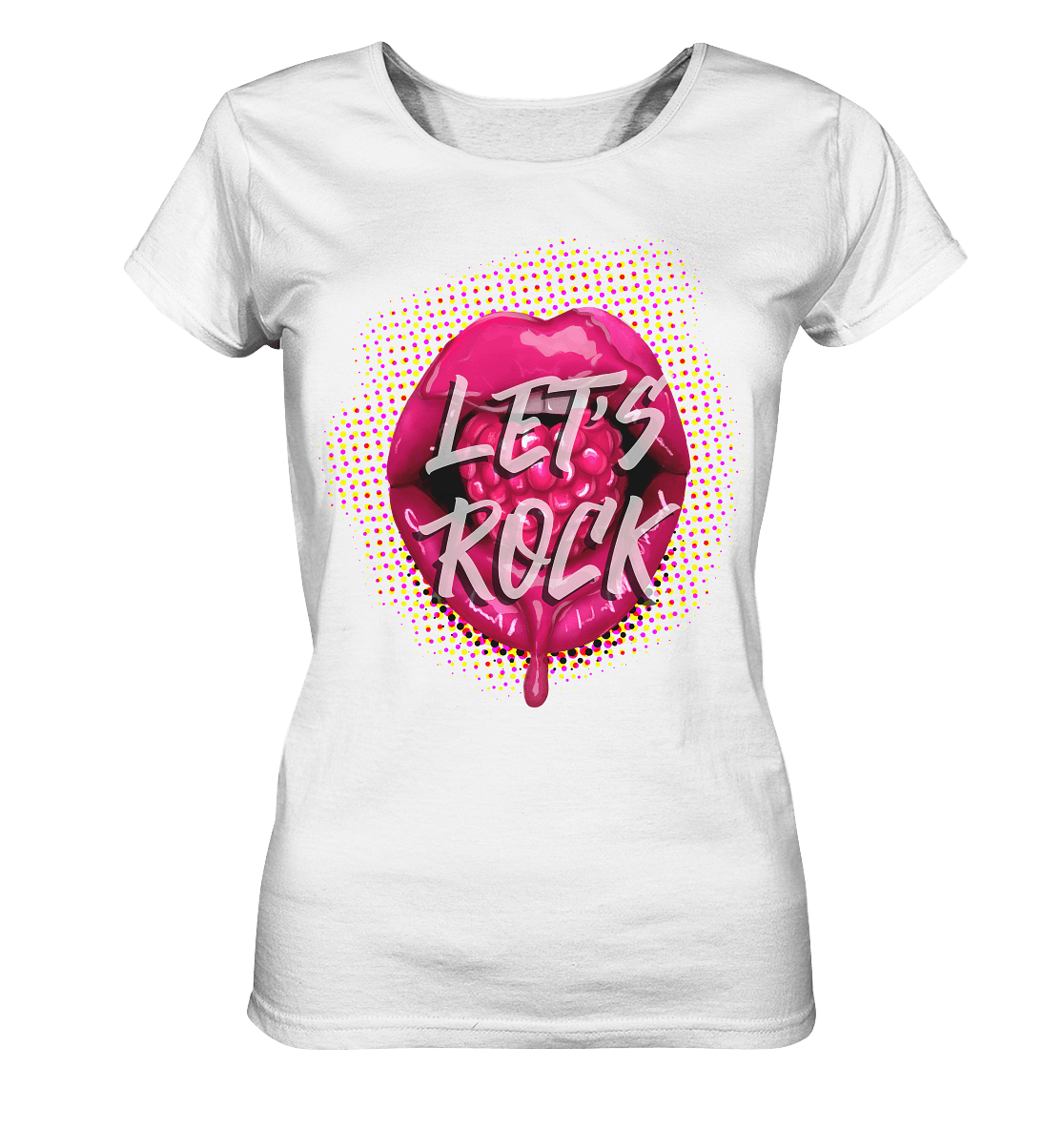 Lets-Rock-sexy-Lips-Pop-T-Shirt-mit-rosa-roten-Lippen