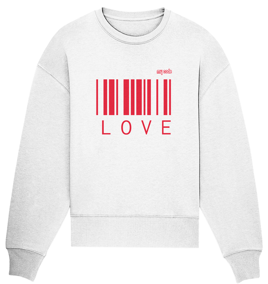 My code Love Statement Oversize Pullover in weiß