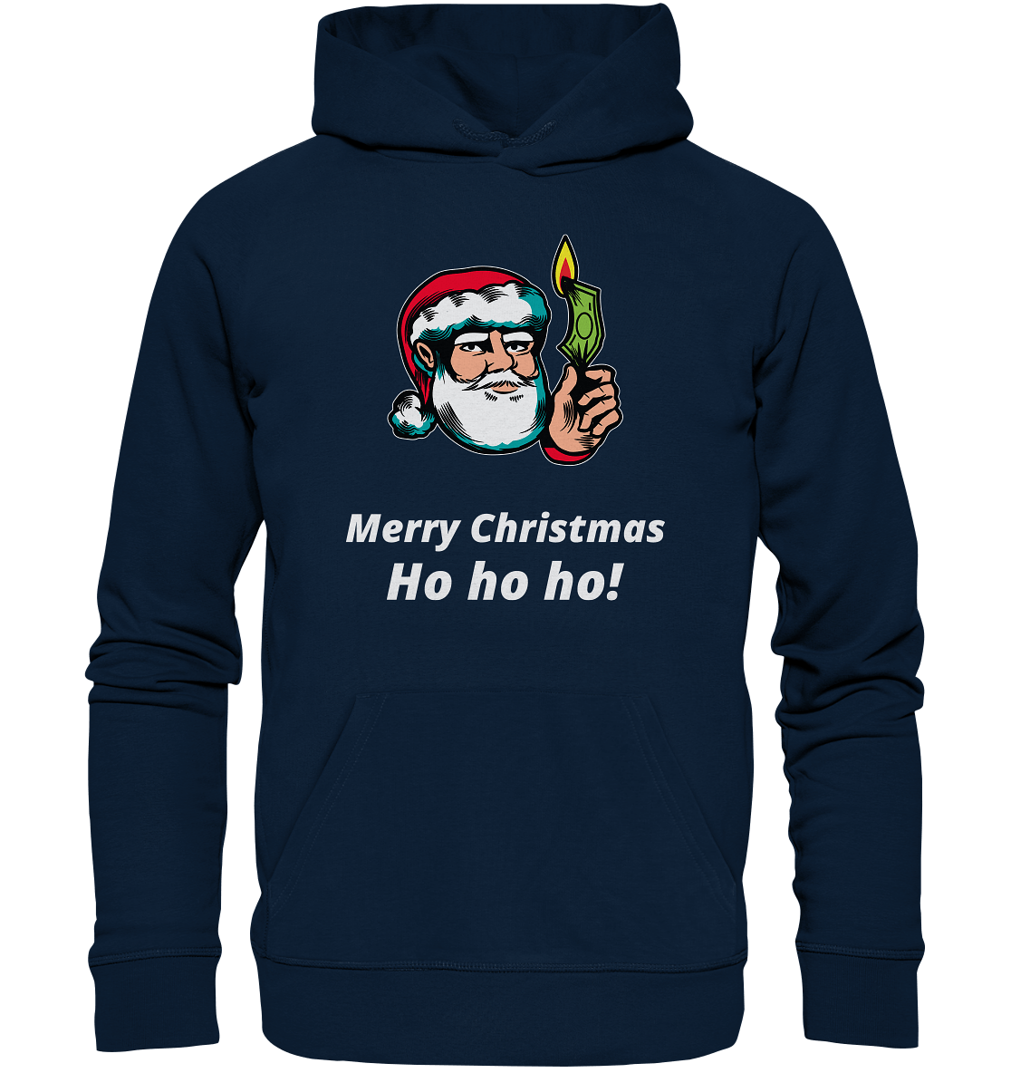 Merry-Christmas-Ho-ho-ho-Xmas-unisex-navy-blau-Pullover-fuer-Erwachsene