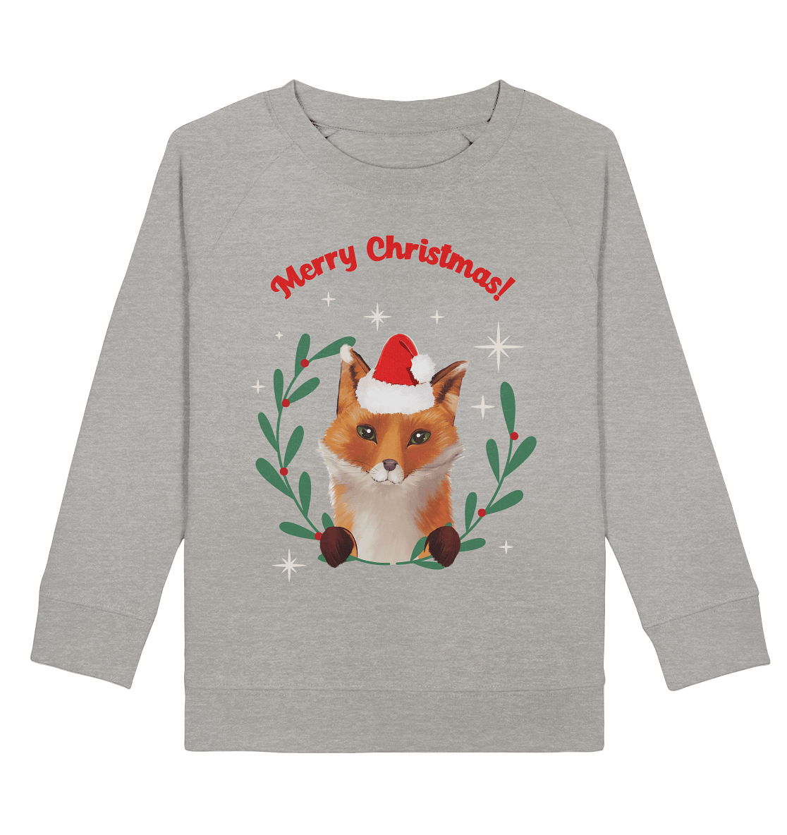 Sweatshirt Fuchs mit Weihnachtsmütze