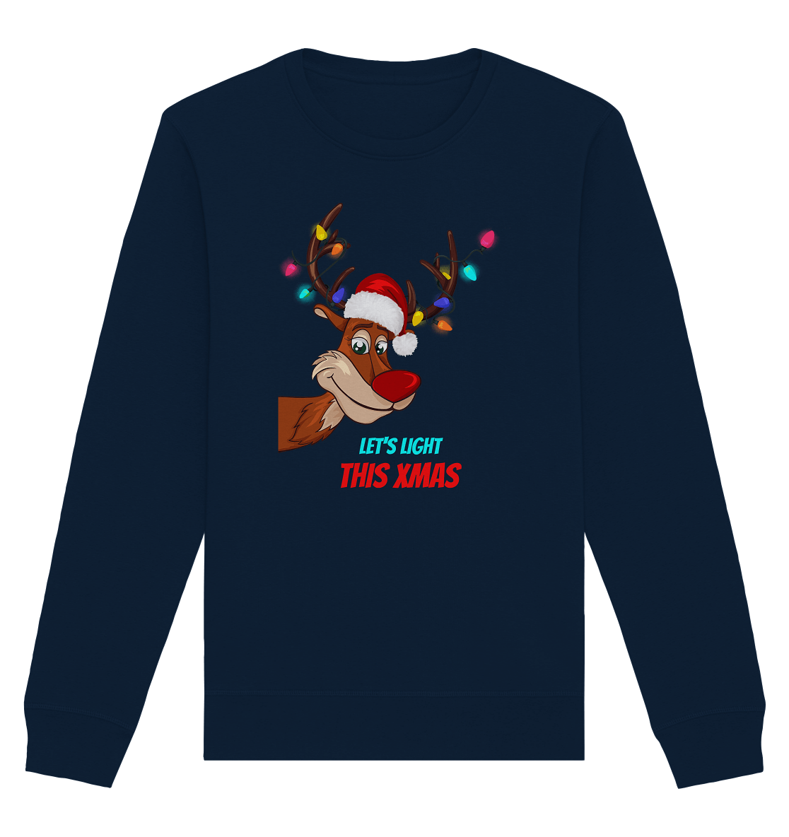 Rudolph-Sweatshirt-Weihnachtspulli-navy-blau