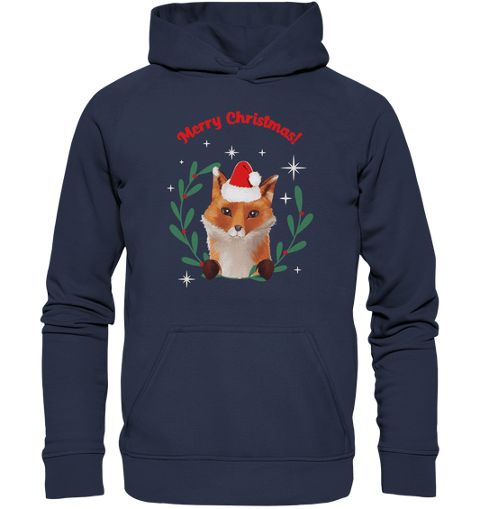 Weihnachtspullover Fuchs mit Weihnachtsmütze