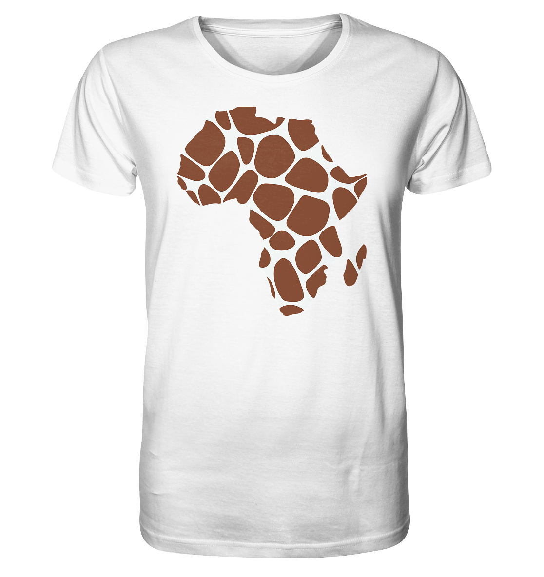 Herren T-Shirt Afrika Silhouette Shirt in weiß