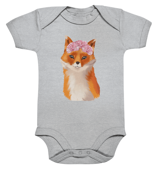 Baby Body "Fuchs mit Blumen"