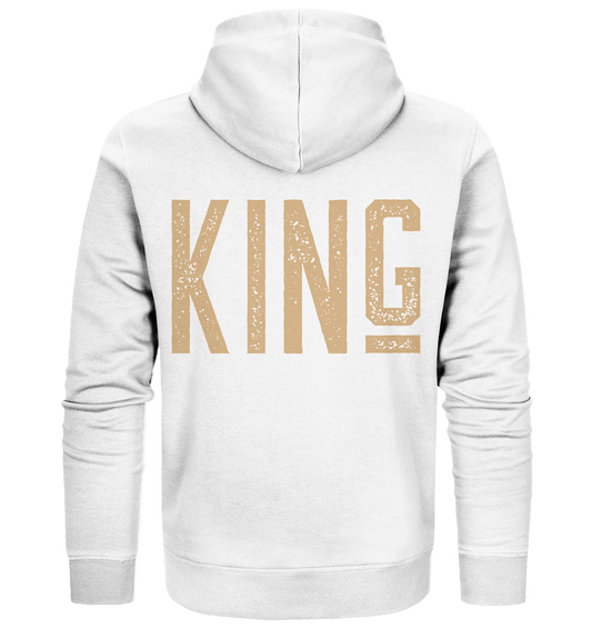 Zipper Kapuzenpullover in weiß King Familien Partnerlook kaufen