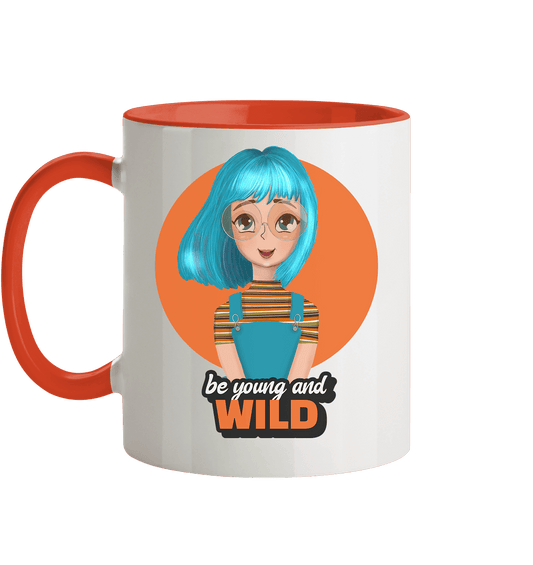 Tasse Cartoon Girl türkis