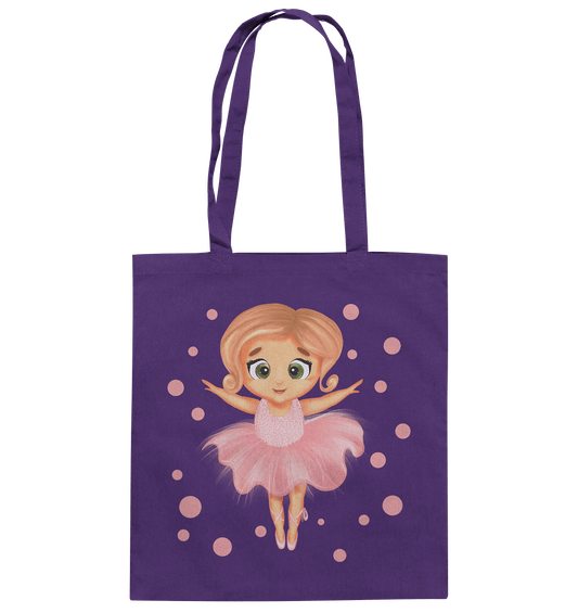 purple Baumwolltasche Ballerina-Design in rosa