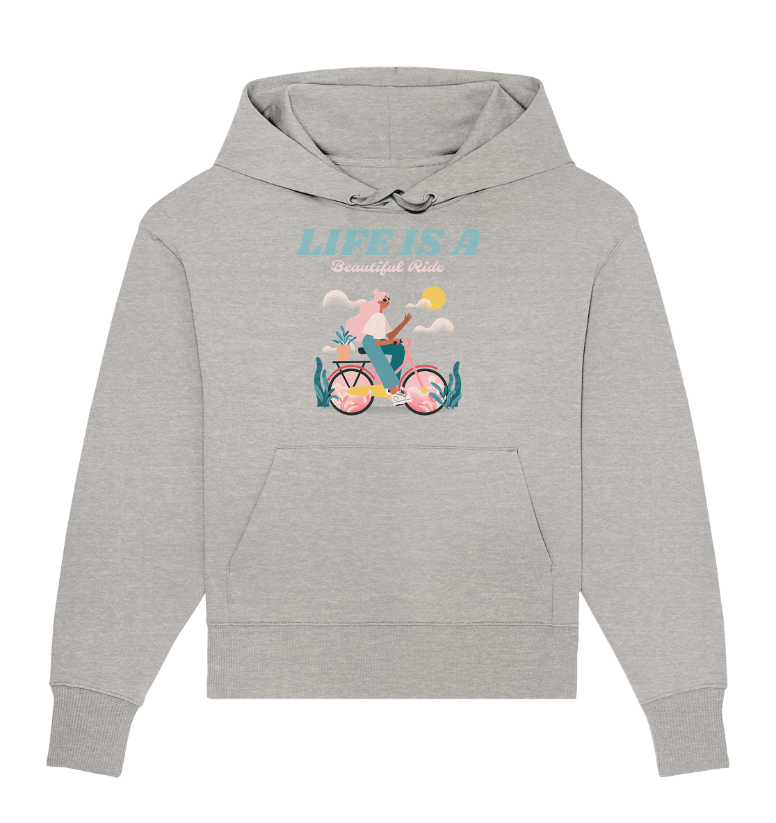 Damen Oversize Hoodie "Life is a beautiful ride"