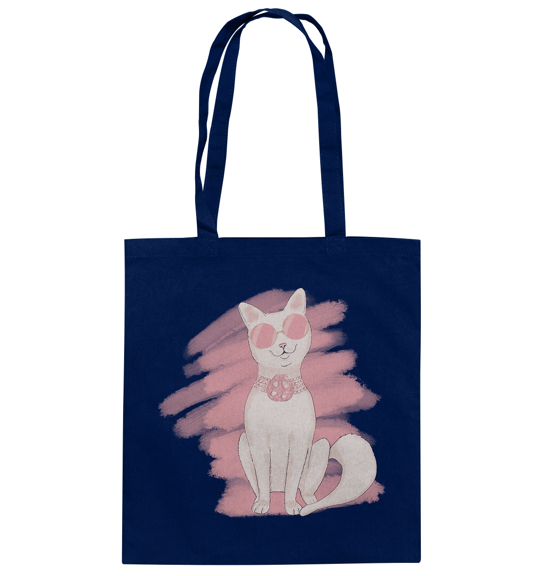 Baumwolltasche Fashion Katze in rosa