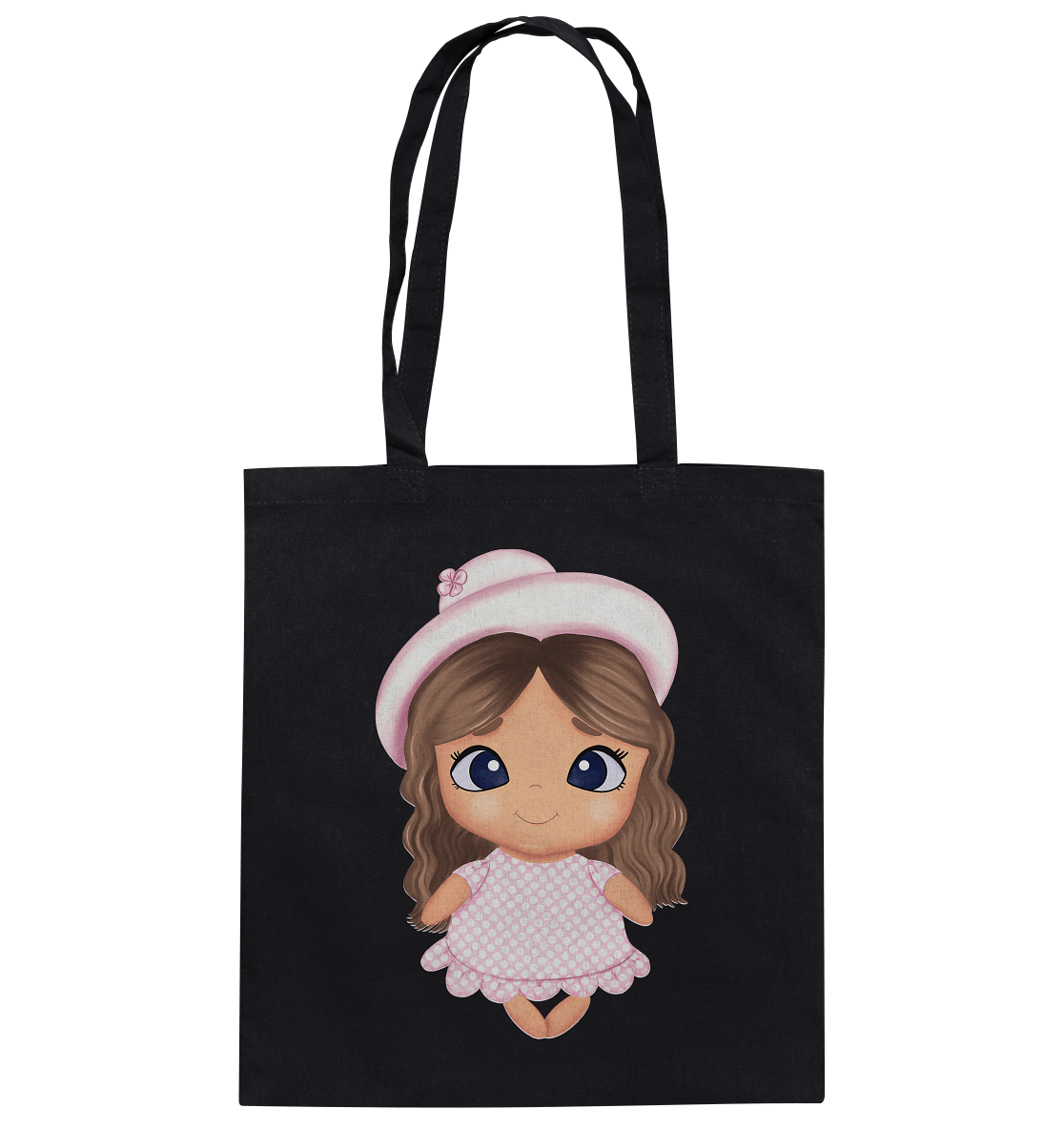 Baumwolltasche mit Mädchen-Design in Rosa