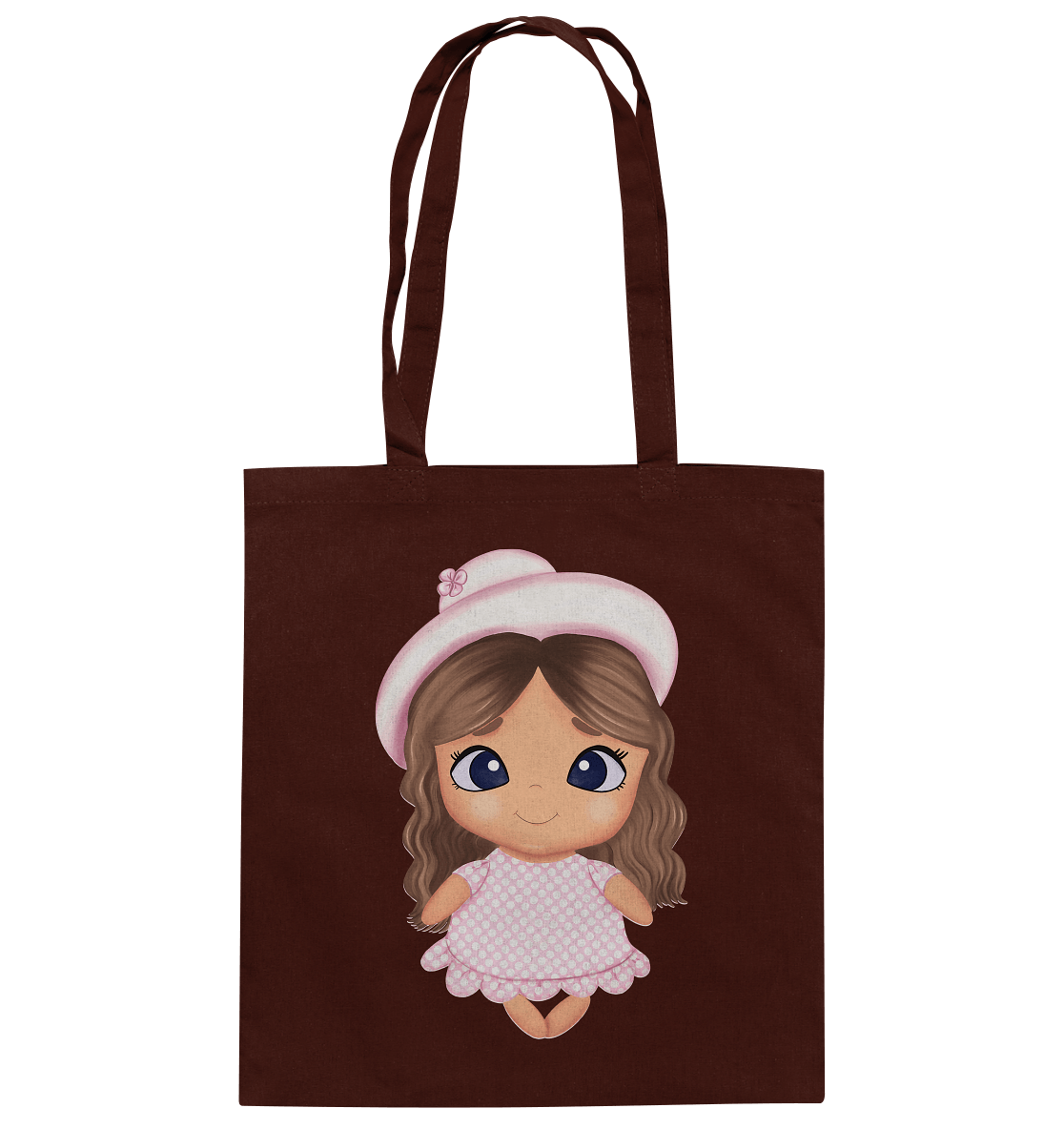 Baumwolltasche mit Mädchen-Design in Rosa