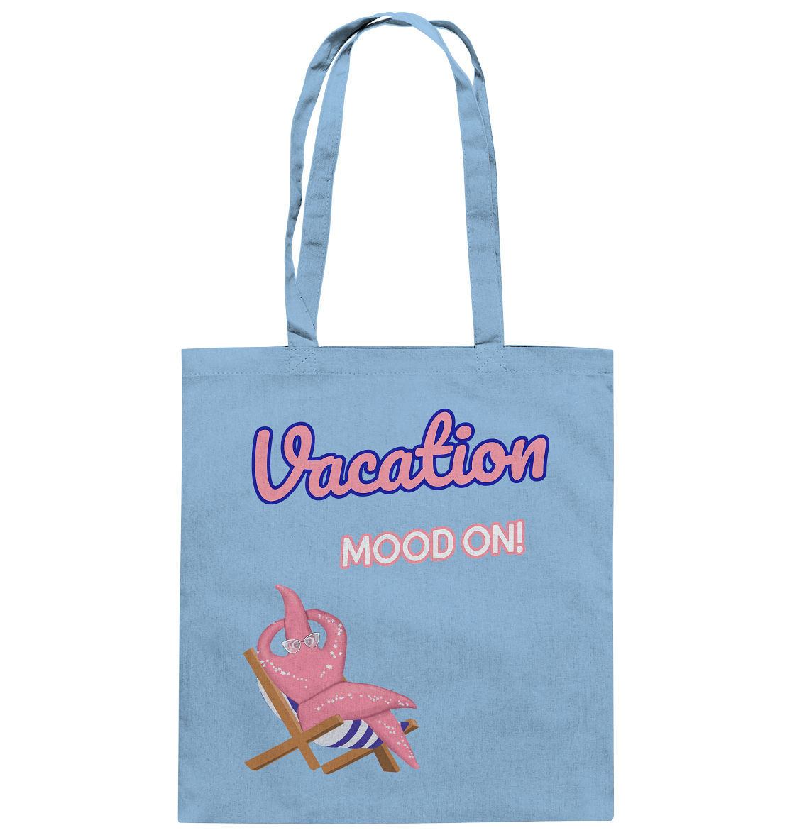 Tolle Baumwolltasche mit Seestern Cartoon Design Vacation Mood On 