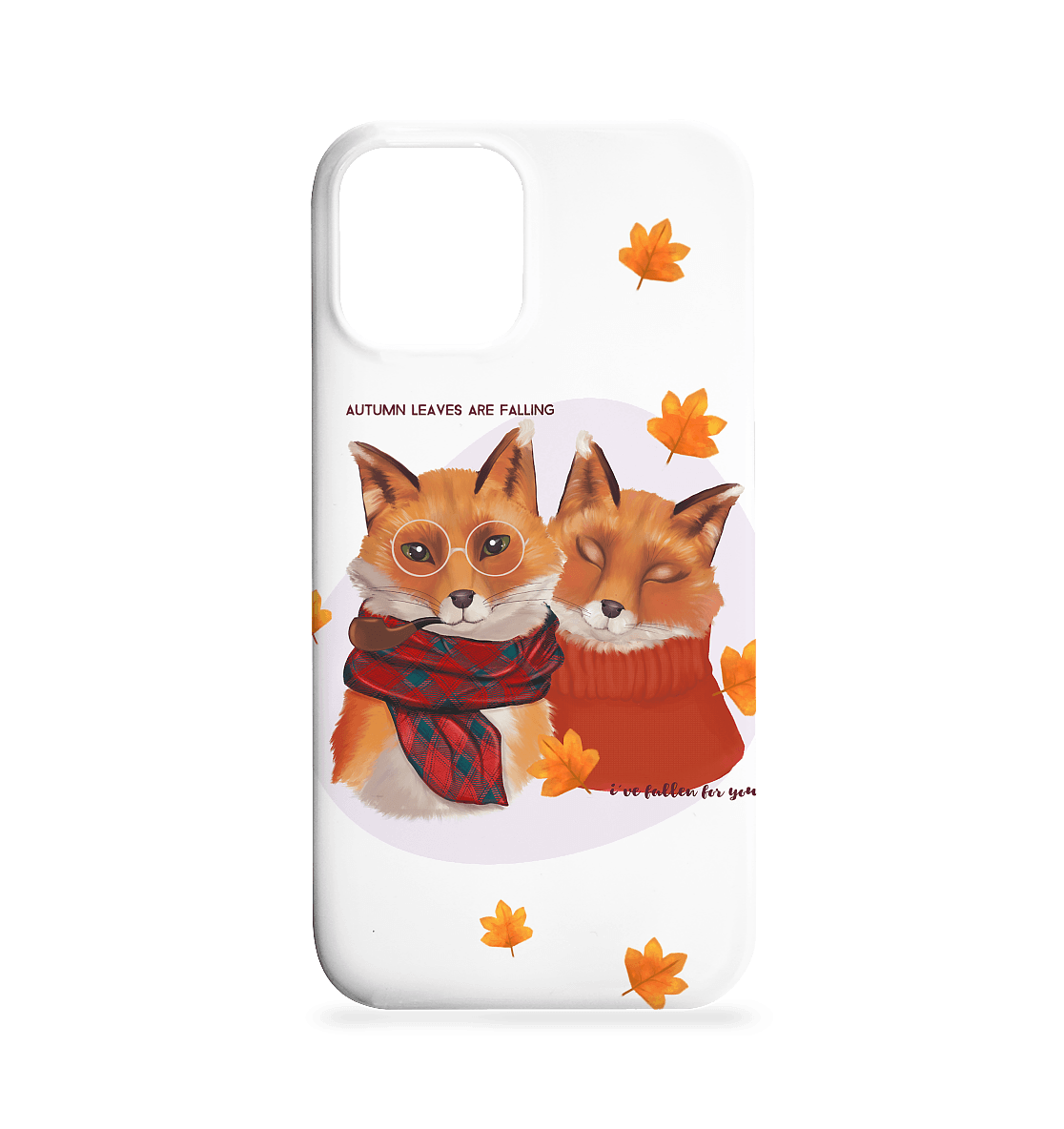 Iphone 12 Pro Handyhülle mit  Fuchspärchen im Herbst kaufen