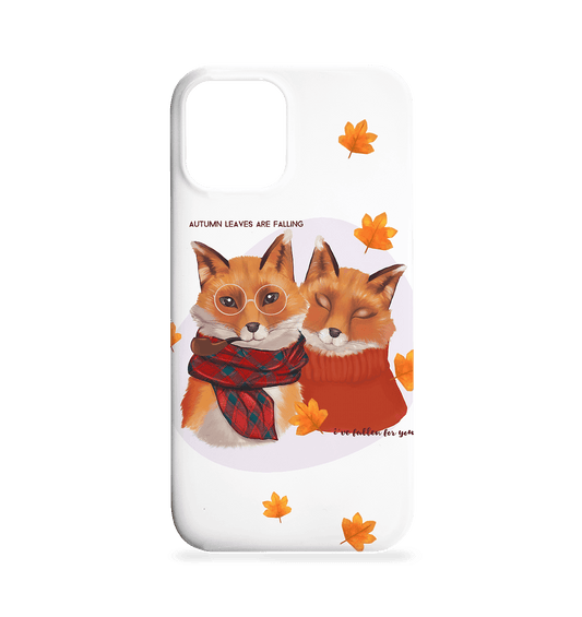 Iphone 12 Pro Handyhülle mit  Fuchspärchen im Herbst kaufen
