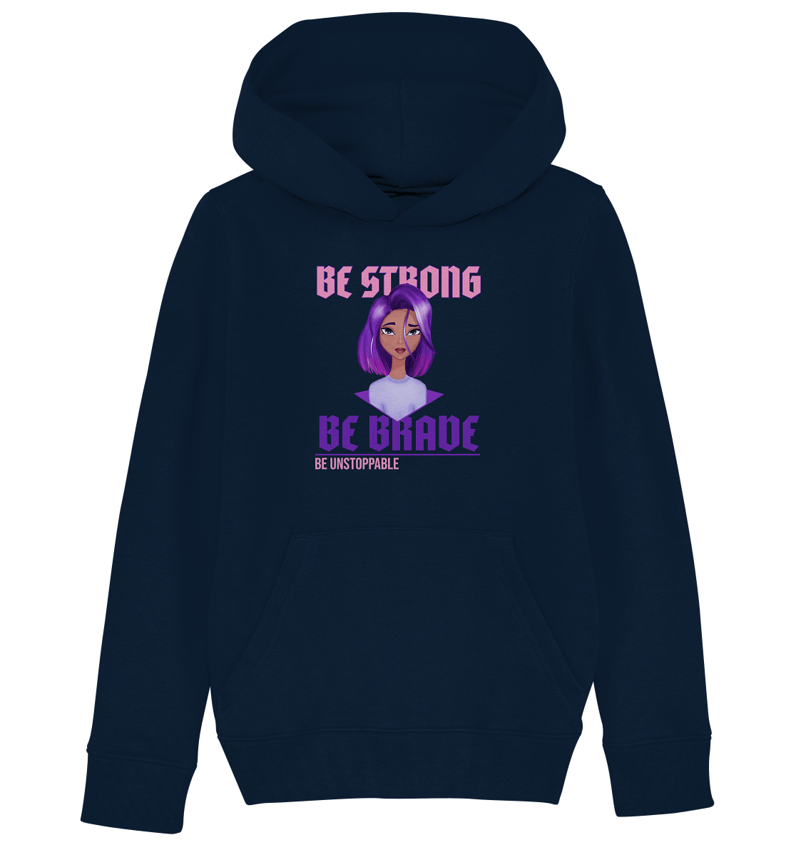 Coole Bilder, lustige Sprüche superhero purple cartoon girl auf hoodies lila Superhero Girl Cartoon Kinder Pullover