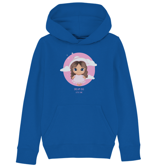 Dream Big little one Kinder Hoodie mit süßen Cartoon Baby von Bloominic in royal blau Baby Zeichung