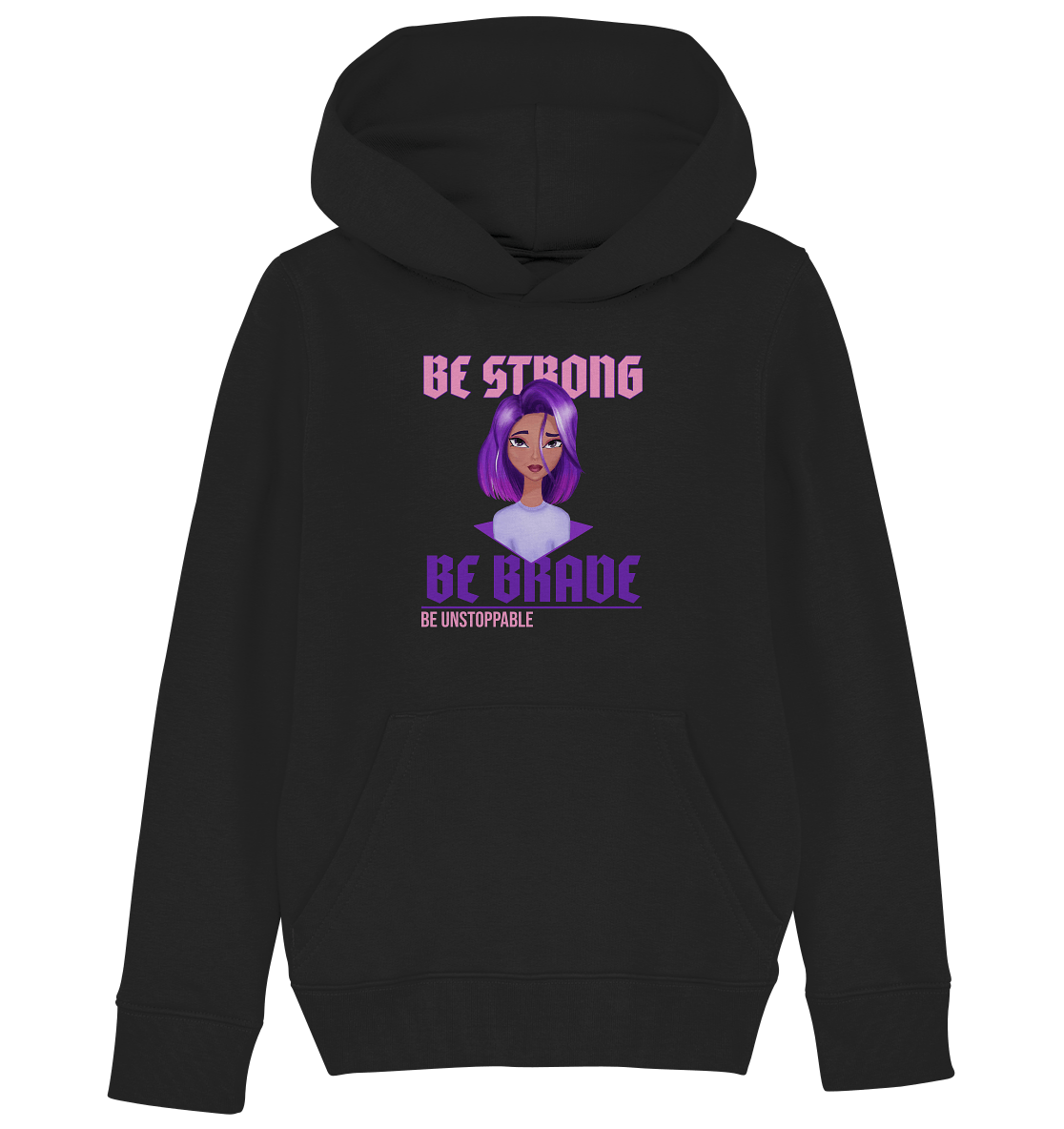 Coole Bilder, lustige Sprüche superhero purple cartoon girl auf hoodies lila Superhero Girl Cartoon Kinder Kapuzenpullover