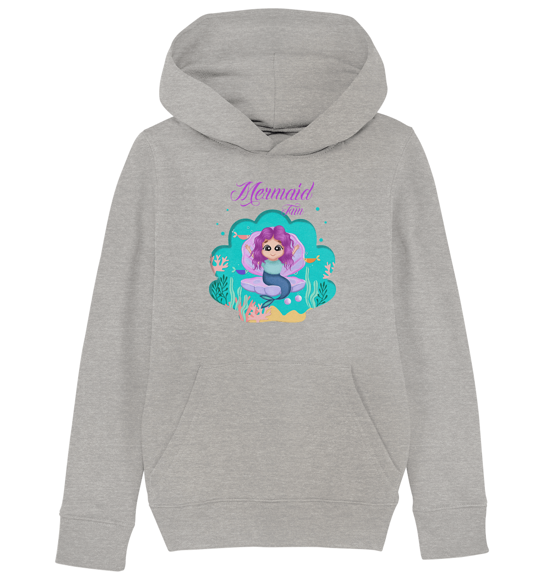 arielle zeichnung kleine Meerjungfrau Kinder Hoodie "Mermaid Fun"  Hoodie in grau