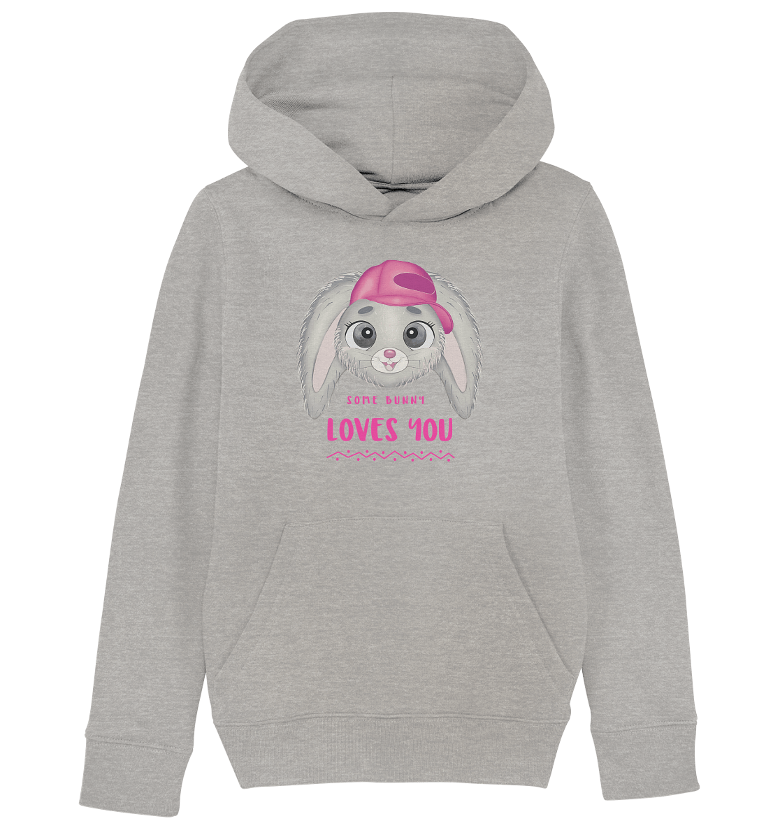 Bunny Hase Hoodie "Some Bunny loves you" in grau