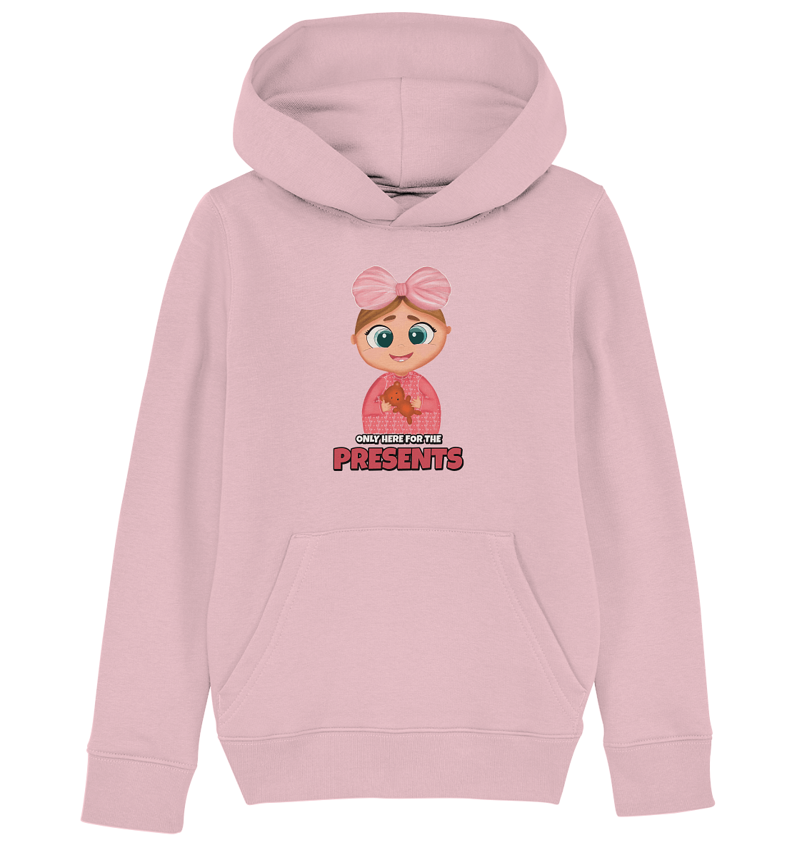 Mädchen Cartoon Kapuzenpullover in rosa only here for the presents