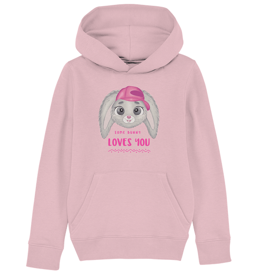 Bunny Bunny Kapuzenpullover "Some Bunny loves you" Hase Muster Pulli in rosa