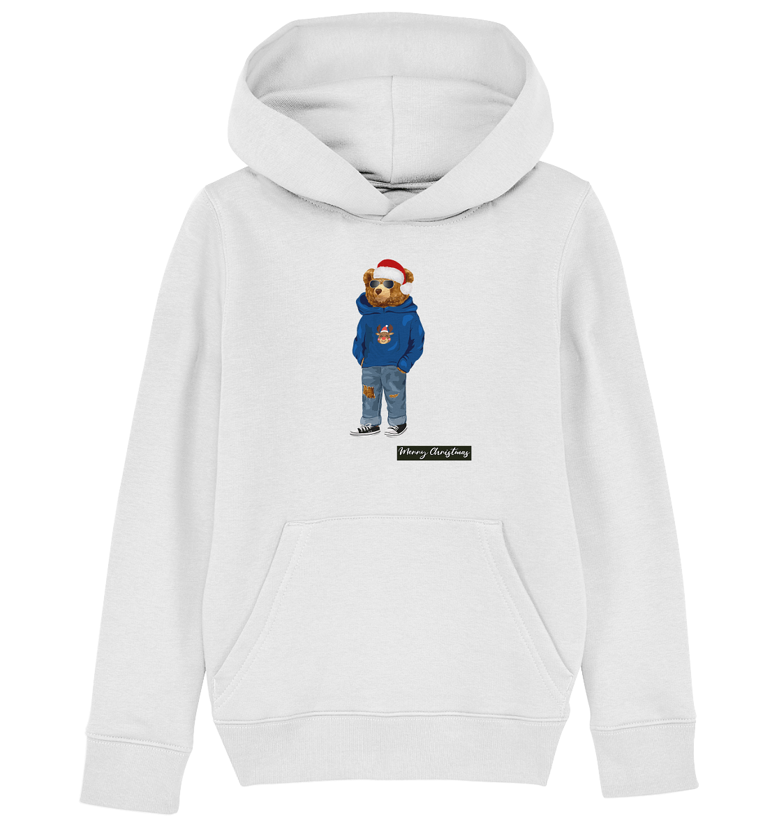Teddybaer-Pullover-fuer-Kinder-weiß-merry-christmas