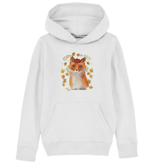 Fuchs Motive Kinder Hoodie Fuchs im Herbst kaufen in weiss