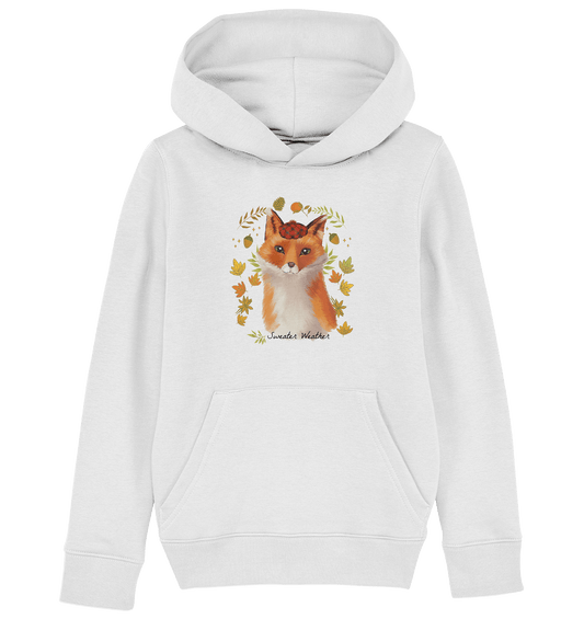 Fuchs Motive Kinder Hoodie Fuchs im Herbst kaufen in weiss