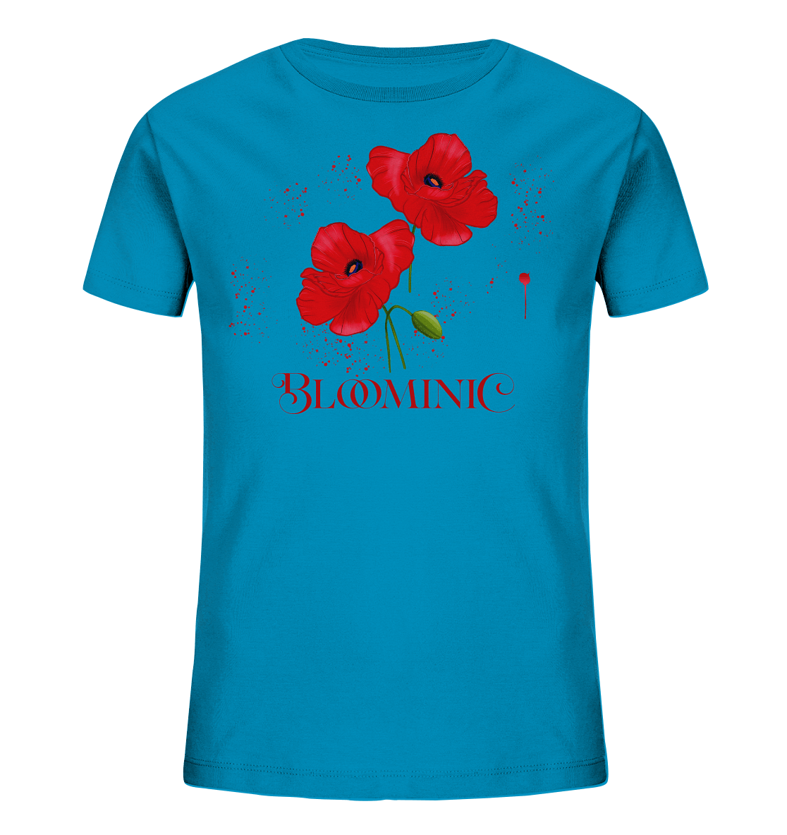 Mohnblumen Kinder T-Shirt Bloominic red poppy, rote Mohnblumen Bloominic T-Shirt Mädchen