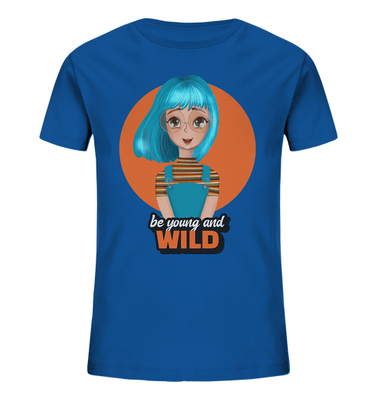 cartoon girl mit blau haare