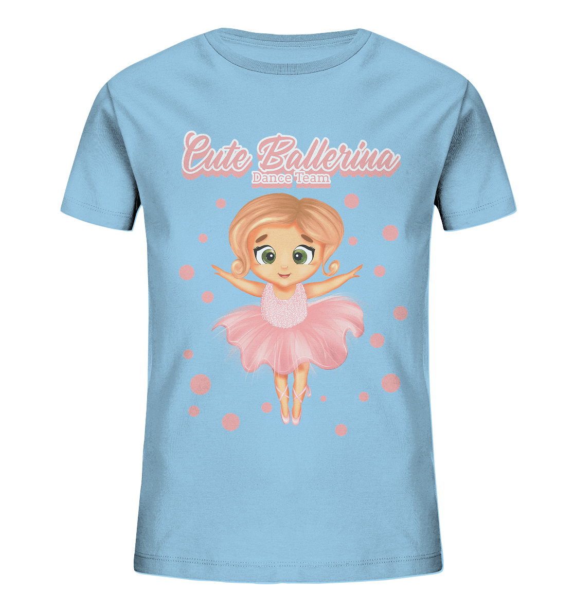 Ballerina Kinder Shirt in blau cute Ballerina Dance Team Print von Bloominic