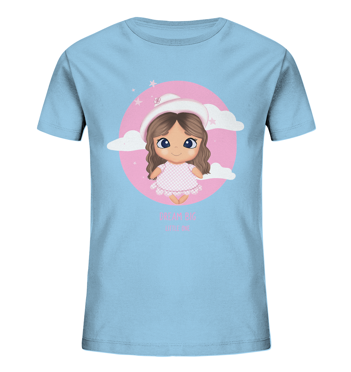 Cartoon Baby Dream Big little one Kinder T-Shirt in baby blau von bloominic